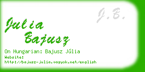 julia bajusz business card