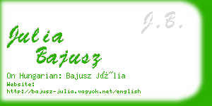 julia bajusz business card